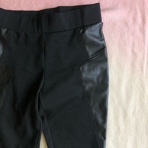 BCBGeneration Patent Leather Detail Ankle Pant Leggings